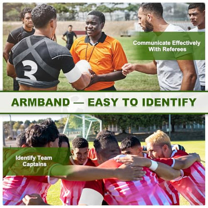 PATIKIL Soccer Captain Armband, Captain Arm Bands for Soccer Elastic Captain Arm Band Sports Captain Armbands for Youth Adult Football Team Training