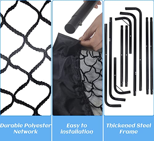 3x6FT Football Net with Throwing Target Strike Zone for Kicking Punting and QB Accuracy Training Portable Football Practice Equipment with Steel Base and Carry Bag - size: 40X80X40IN