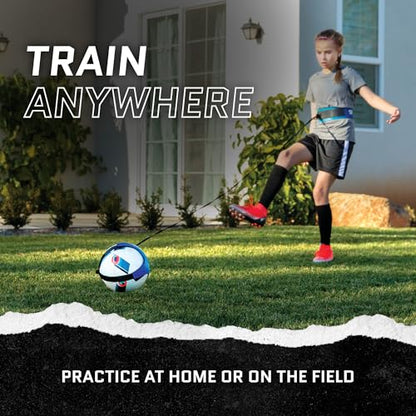 SKLZ Star-Kick Solo Soccer Trainer | Hands-Free Kicking and Passing Practice | Adjustable Cord and Waistband | Multiple Ball Sizes | Youth Players |Perfect for Enhancing Ball Control Skills
