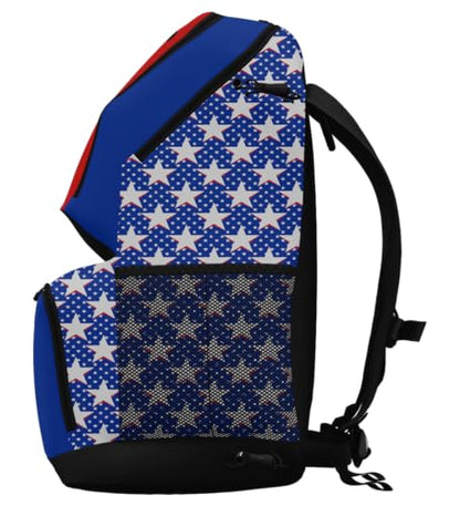 Axe Batpack | Baseball and Softball Backpack | Designed to Carry Bats, Cleats, & All Your Gear - color: Red