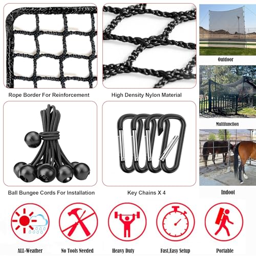 Sports Netting - Heavy Duty Ball Net for Golf, Baseball, Hockey, Soccer