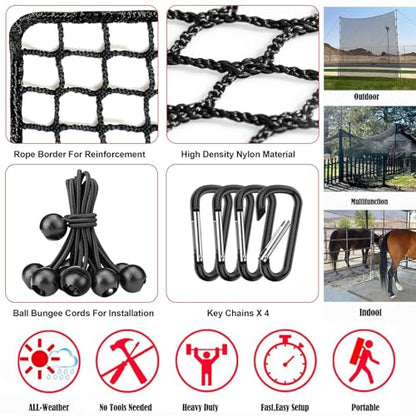 Sports Netting - Heavy Duty Ball Net for Golf, Baseball, Hockey, Soccer