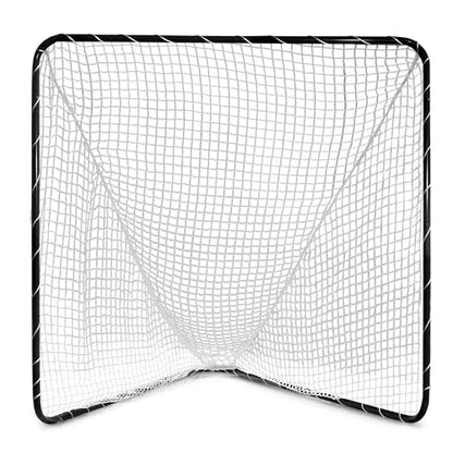 Velocity Official Size 6x6x7' Backyard Lacrosse Practice and Training Goal, Includes 4MM Lacrosse Net, for Youth, Kids, and Adults - color: Black Frame, style: White Net