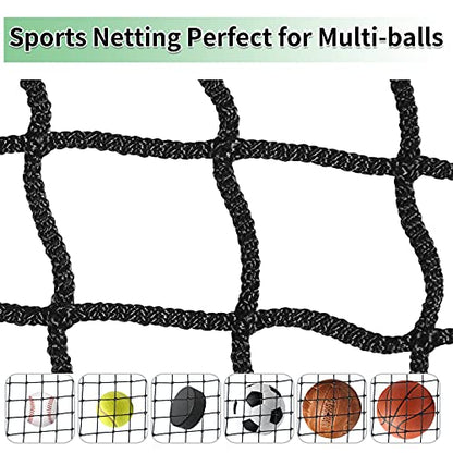 IUZEAI Baseball Backstop Nets, Nylon Baseball Netting Pro High Impact Sports Netting Material 10'x10'/10'x20'/10'x30'(Net Only)