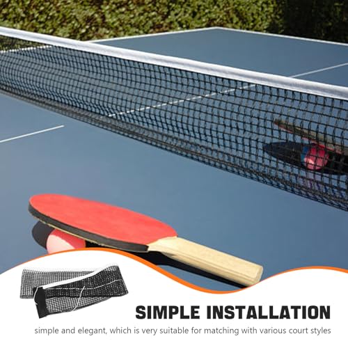 IMIKEYA Adjustable Black Table Tennis Net 182×15cm Nylon Outdoor Indoor Training Replacement Net for Ping Pong Table Sports Practice