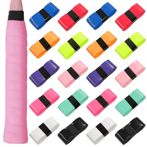 XIPEGPA 20 PCS Tennis Racket Grip Tape Badminton Racket Grip Tape for Tennis Badminton Squash Rackets