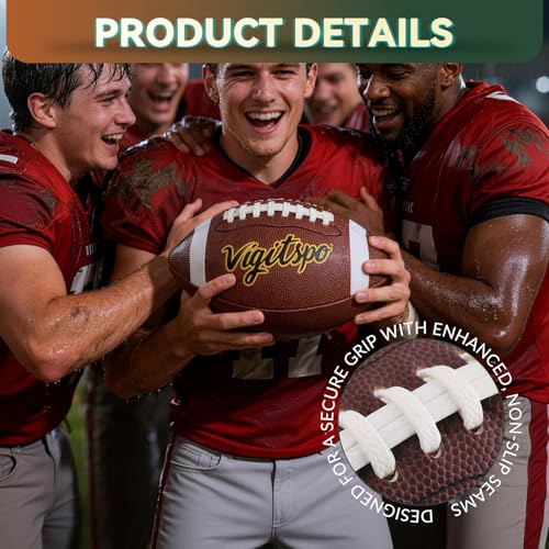 Pro Training Football | Confident Control PU Leather Ball for Matches & Practice |Junior, Youth & Adult Sizes - size: Youth