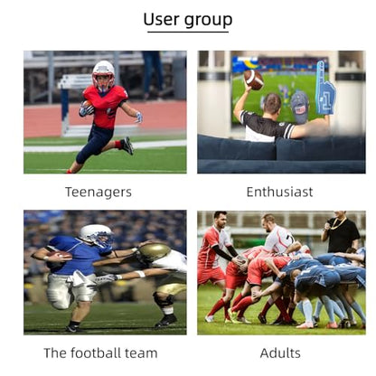 Kidac 6/9 Size Football Training Equipment Youth– Fun Sports & Outdoors Toy,Football Practice,Throwing Machine,MVP Skills Game,6pcs Accessories