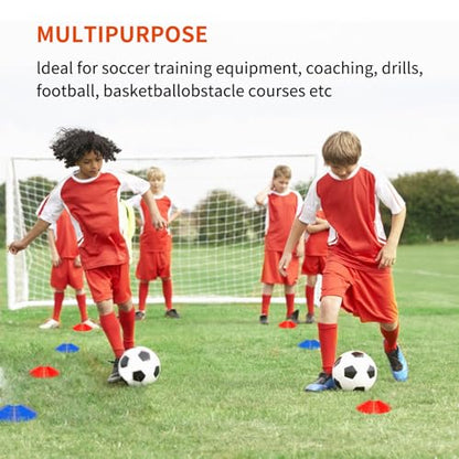 IHEPYQ Soccer Agility Training Equipment Set, 12 Rung 20Ft Agility Ladder, 12 Disc Cones, 4 Steel Stakes, Solo Soccer Trainer, Jump Rope - Speed Training Equipment for Soccer Football Basketball - color: Blue