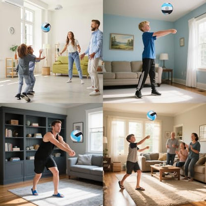 Soft Indoor Volleyballs for Practicing Inside House and Yard, Safe and Silent Volleyball for Girls Boys Kids Youth Beginners Training Birthday Christmas Easter Gifts - color: Blue
