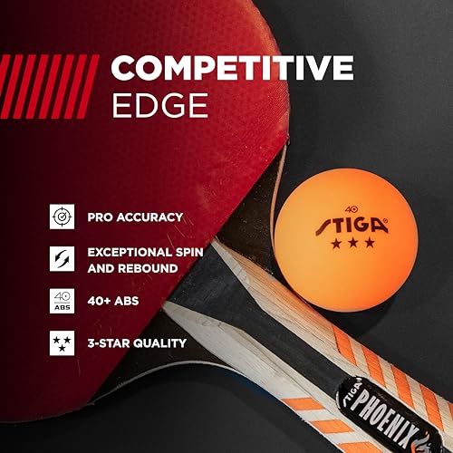 STIGA 24pk 3-Star Ping Pong Balls - USATT Approved Tournament Quality - ITTF Regulation Size & Weight - Durable, Tournament Table Tennis Balls