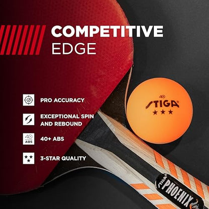STIGA 24pk 3-Star Ping Pong Balls - USATT Approved Tournament Quality - ITTF Regulation Size & Weight - Durable, Tournament Table Tennis Balls