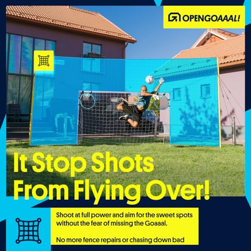 Open Goaaal 3-in-1 Soccer Training Rebounder - Soccer Goal for Volley, Passing, Training - Outdoor Sports, Backyard Games - size: Junior with Targets