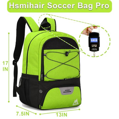 Hsmihair Soccer Bag-Soccer Backpack&Backpack for & Football Volleyball & Basketball,with Ball Compartment and Separate Cleat
