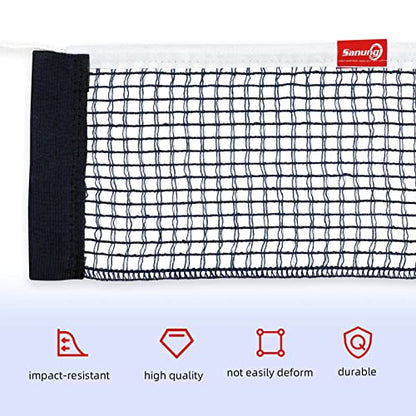 Sanung C-X1 Table Tennis Net Set, 2 Pieces Ping Pong Mesh Net with Chain for Indoor and Outdoor Training Competition Use, Easy to Set Up, Navy Blue