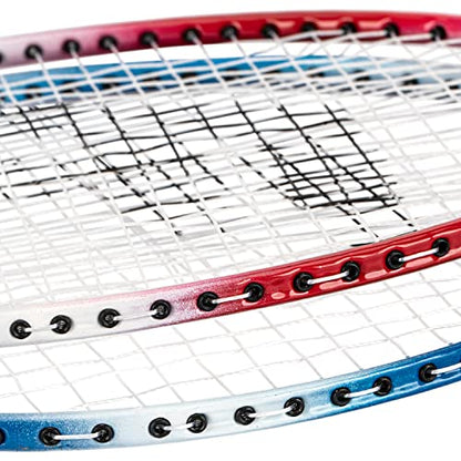 Franklin Sports Badminton Racket + Birdie Set - Replacement Badminton Equipment for Kids + Adults - 2 Player - 4 Player Badminton Racket Sets - color: Red and Blue, style: 2 Player