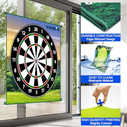 Golf Chipping Game with Hitting Mat, 70"x70" Double Sided Golf Practice Mat Kits with 20 Sticky Balls, Indoor Outdoor Golf Training Accessories for Adult Family Yard Game (No Club)