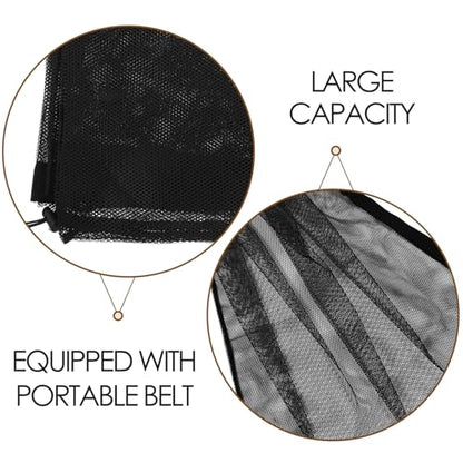 UPKOCH Heavy-duty Mesh Ball Bag Large Capacity Drawstring Sports Ball Storage Bag with Single Shoulder Strap for Basketball Volleyball Soccer Team Sports Equipment