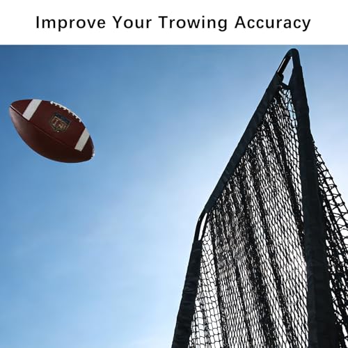 Football Kicking Cage Net: 40X80IN Heavy Duty with Steel Frame Professional Practice for Powerful Kicking & Punting Includes Sandbags & Stakes