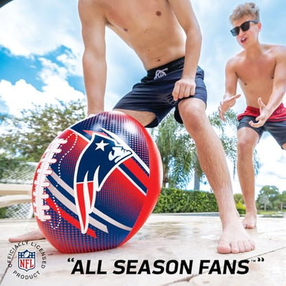BigMouth 18” Inflatable Pool Football Officially Licensed NFL Fan Gear Merchandise Beach Ball Games for Adults and Teens - style: New England Patriots