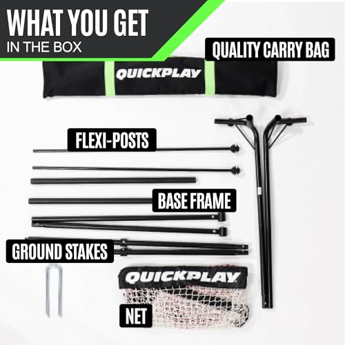QUICKPLAY Spot Target Soccer Rebounder | Weather-Resistant Rebound Net with Carry Bag | Great for Passing, Receiving, and Trapping Practice | Ideal for Team or Solo Training - style: 5x3ft