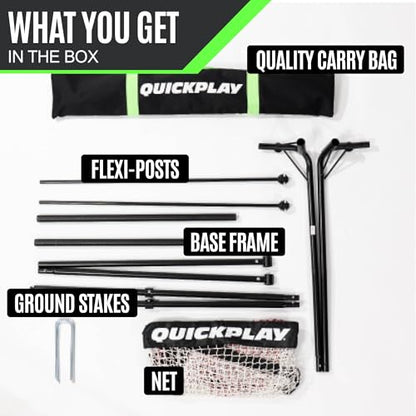 QUICKPLAY Spot Target Soccer Rebounder | Weather-Resistant Rebound Net with Carry Bag | Great for Passing, Receiving, and Trapping Practice | Ideal for Team or Solo Training - style: 5x3ft