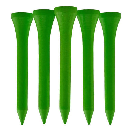 TH Golf 100 PCS Bamboo Golf Tees | Multiple Colours & Sizes | Castle Golf Tees | Standard Golf Tees | Eco Friendly & Sustainable Bamboo Golf Tees - color: 54mm Neon Green