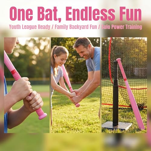 KOTIONOK Aluminum Baseball Bat - 28-30 Inch 35 Oz - Softball, Batting Practice, Pickup Games - Metal Tball Bat