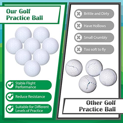 Jerify Practice Golf Balls Bulk 45g Solid Rubber Golf Training Balls High Bounce Performance for Hit Away Swing Driving Range Indoor Outdoor Training