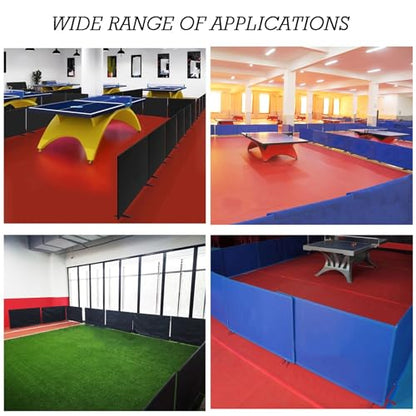 Portable Table Tennis Court Surround Ball Baffle,Stainless Steel Pipe Frame,for Playground Gym Office Use