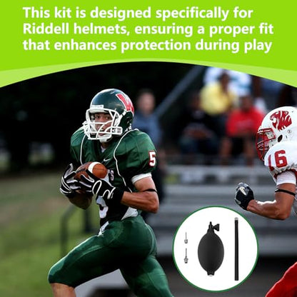 Football Helmet Pump and Inflation Needle Compatible with Schutt & Riddell Multiple Sports Helmet,Keep The SpeedFlex Youth Football Helmet Fast Inflating Airbag to Protect The Head Safely