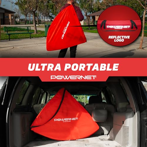 Powernet Soccer Goal, Set of 2 Pop Up Goals for Backyard, Kids Outdoor Indoor Soccer Net, Portable Training Equipment, Collapsible Mini Goalie Net (3 Sizes)