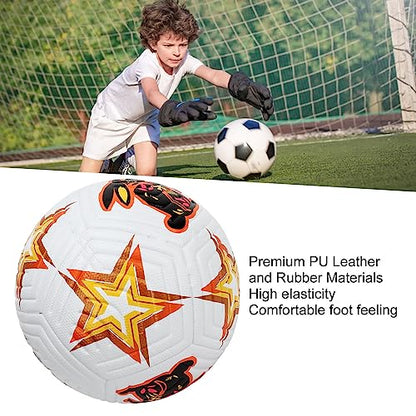 Soccer Match Ball Size 5,Soccer Ball Size 5 High Elasticity Professional Rabbit Pattern Training Football for Matches Exams