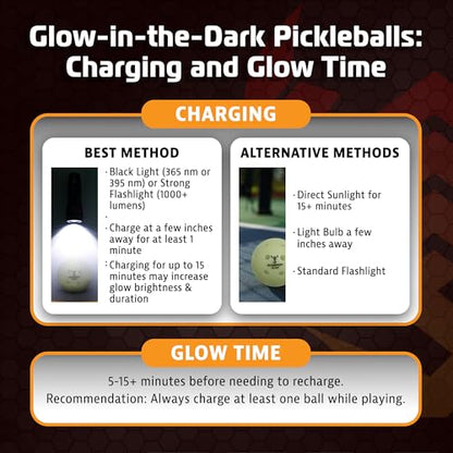 SCORPION 3-Pack Glow in the Dark Pickleballs - True Flight Outdoor Pickle Balls - Bright Sports Balls for Pickleball at Night - Consistent Bounce & Balance, 40 Holes for Precision & Control - 26 Grams
