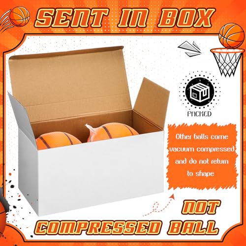 Vinsot 2 Pcs Silent Basketball Size 3 (7 Inches) Grooved Foam Indoor Basketball Soundless Quiet Dribbling Indoor Training Higher Bounce Noiseless for Kids Youth Sport Game Gift