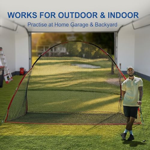 Golf Net, 10 X 7 Ft Foldable Golf Practice Net with Side Barrier and Carrying Bag for Home Backyard Garage Practising Training Driving Chipping Swing - size: Golf Net Only