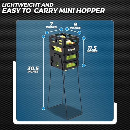 Tourna Mini Ballport Tennis Ball Pick Up Hopper - style: Blue