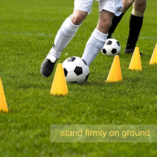 Dioche 10pcs Soccer Training Cone, Plastic Traffic Cones Sport Training Marker Cone, Disc Cones Barriers Marker Holder Sports Accessory for Soccer, Skating, Football, Basketball, Wholesale Business
