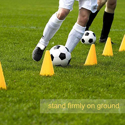 Dioche 10pcs Soccer Training Cone, Plastic Traffic Cones Sport Training Marker Cone, Disc Cones Barriers Marker Holder Sports Accessory for Soccer, Skating, Football, Basketball, Wholesale Business