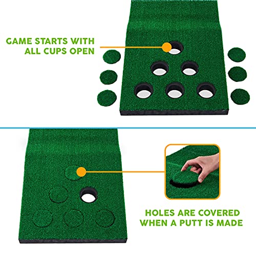 MD Sports Big Sky Putting Green Golf Training Games Pong Style, Perfect for Golf Game Practice - style: 8 Ft. Golf Putting Game