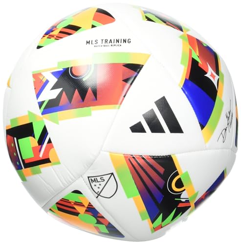 adidas Unisex MLS Soccer Ball - color: White/Black/Solar Gold, size: 5