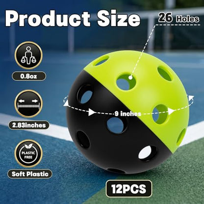 Mototo 12/30/60 Practice Baseballs for Hitting, 2.8 Inch Plastic Soft Baseballs for Practice Lightweight Soft Ball Hollow Training Softball for Sport Pitching Batting