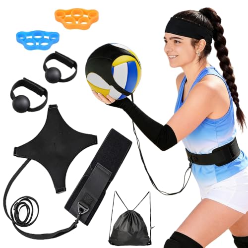 Volleyball Solo Training Set with Adjustable Rebound System – Serve, Set & Spike Practice Equipment for Youth, Teens & Adults