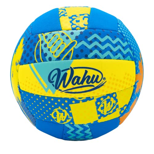 Wahu 100% Waterproof All-Purpose Pool Ball for Beach Volleyball, Soccer, and More, 6.5" Round Water Ball for Beach and Pool Sports Games - color: Blue