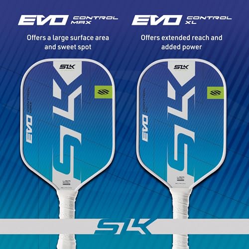 2025 SLK Evo Control XL Pickleball Paddle Bundle | 2 x Oasis Paddles + 12 Pack Pickleballs