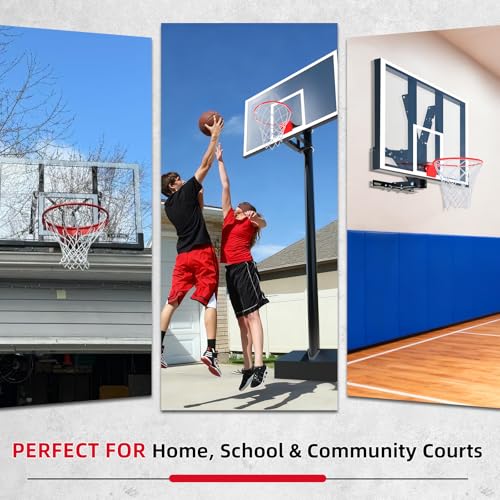 Buzzlett 9594 Basketball Backboard Mounting Kit - Compatible with Lifetime Backboards Only, Heavy-Duty Steel Brackets with 3 Installation Options (Wall, Roof, Pole), Weatherproof for Outdoor Use
