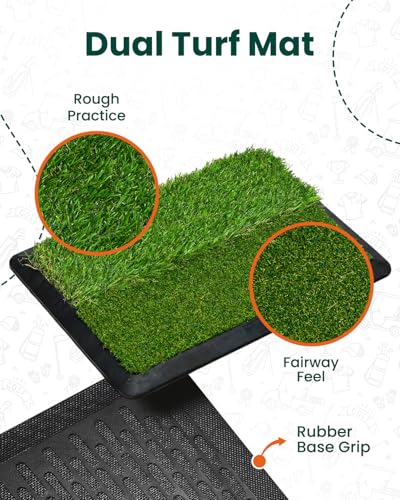 Golf Chipping Net Set with Mat & Practice Balls - Pop-Up 3-Target Chipping Net, Scoring Board, Tee & Carry Bag - Indoor/Outdoor Backyard Short Game Training Aid