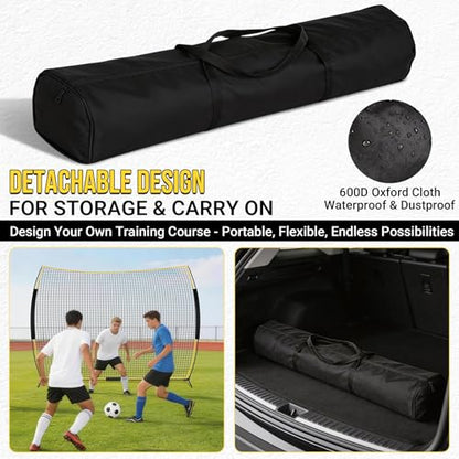 Barricade Backstop Net, 12x9 ft/ 16x10 ft/ 20x10 ft Ball Stop Netting with Carry Bag & Ground Stakes, Quick Setup, Portable, Perfect for Lacrosse, Baseball, Basketball, Soccer - size: 12x9 ft
