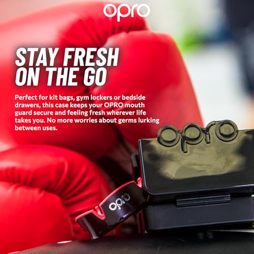 OPRO Mouth Guard Case (Pink) Long-Lasting Freshness and Hygiene with Biomaster Protection – Hygienic Retainer Case for Mouthguards, Night Guards, Retainers & Snore Guards - color: Pink