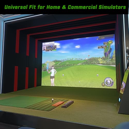 DCQ Golf Simulator Turf Flooring, Golf Mat for Indoor, Golf Simulator Accessories, Putting Turf - style: 12 x 6 ft